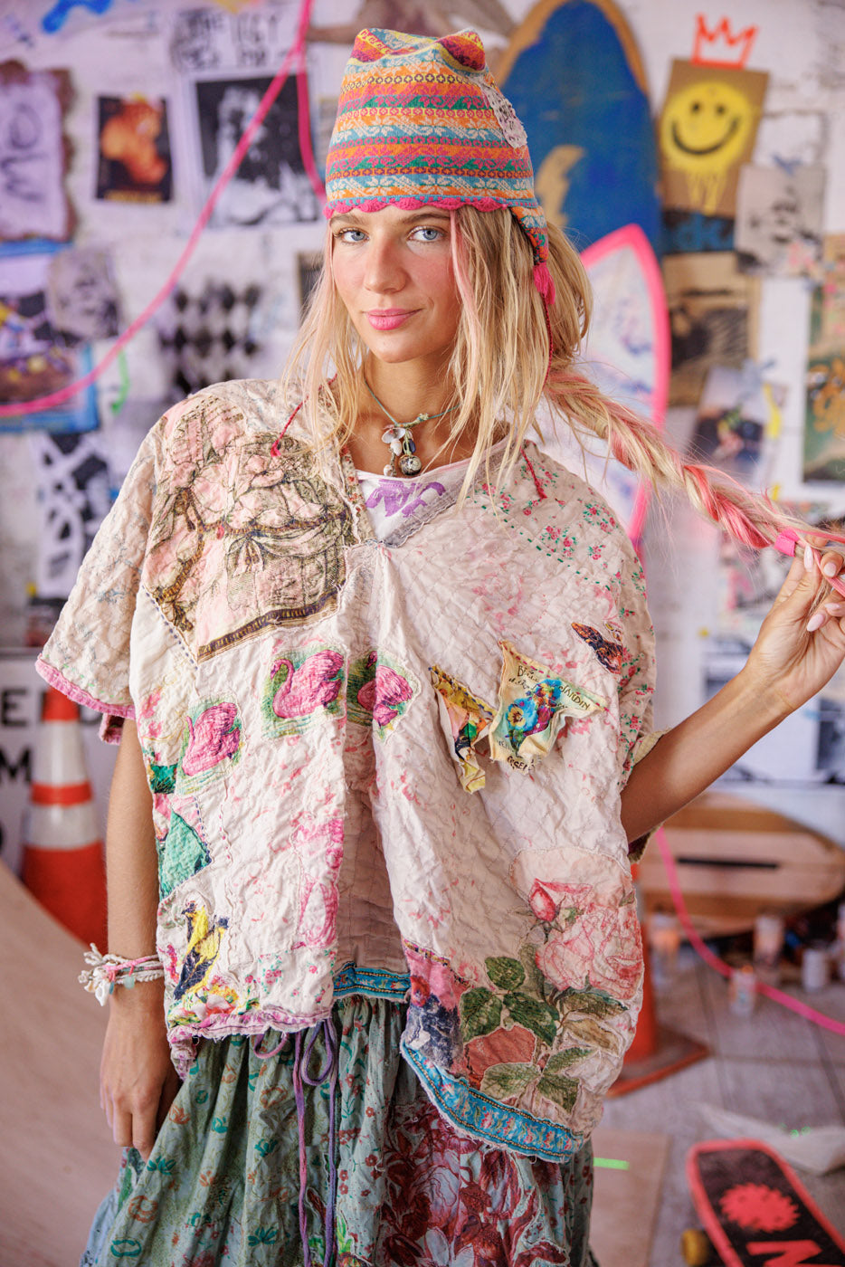 Patchwork Veda Poncho Wonderland 
