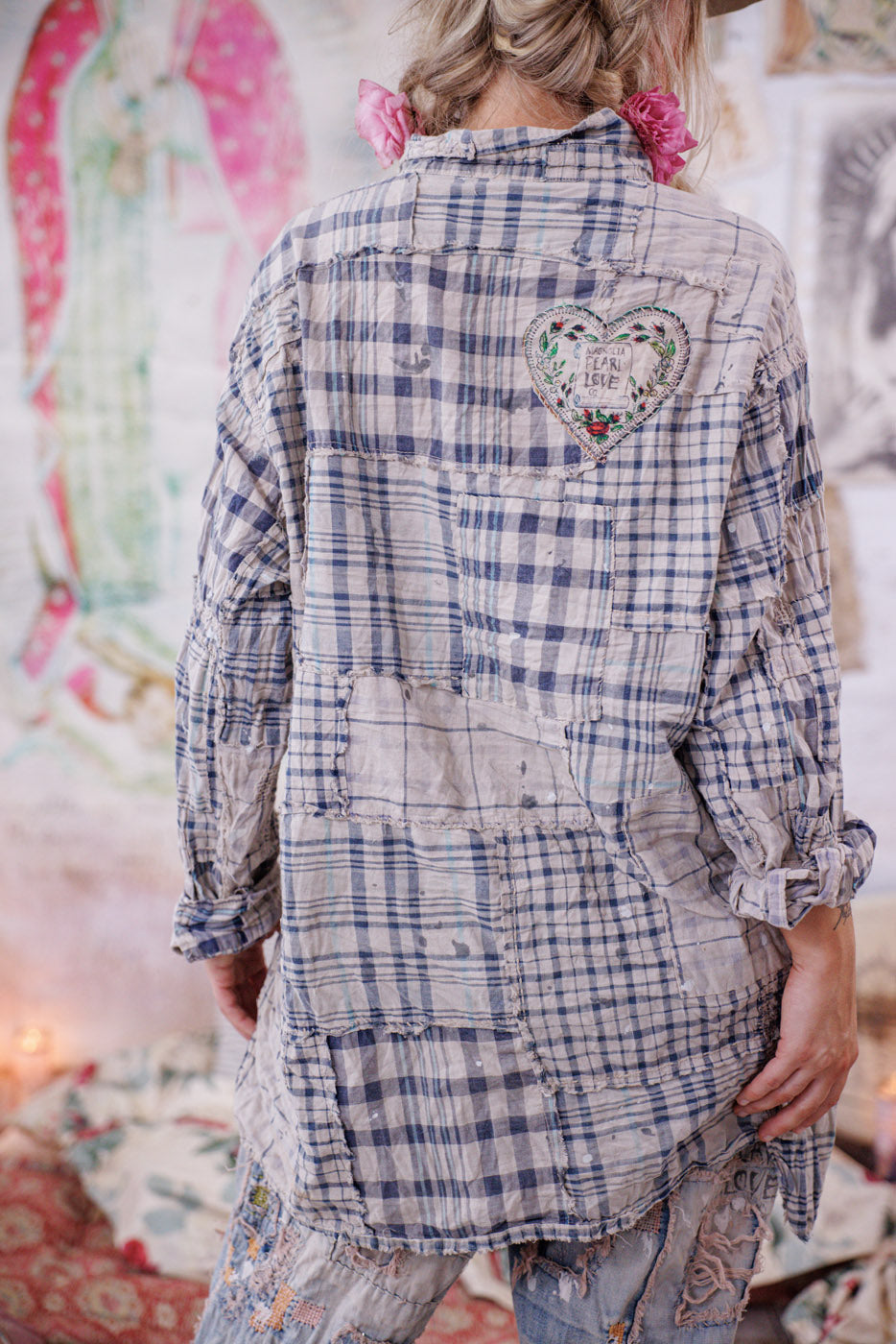 Patchwork Adison Workshirt Magnolia Pearl Clothing