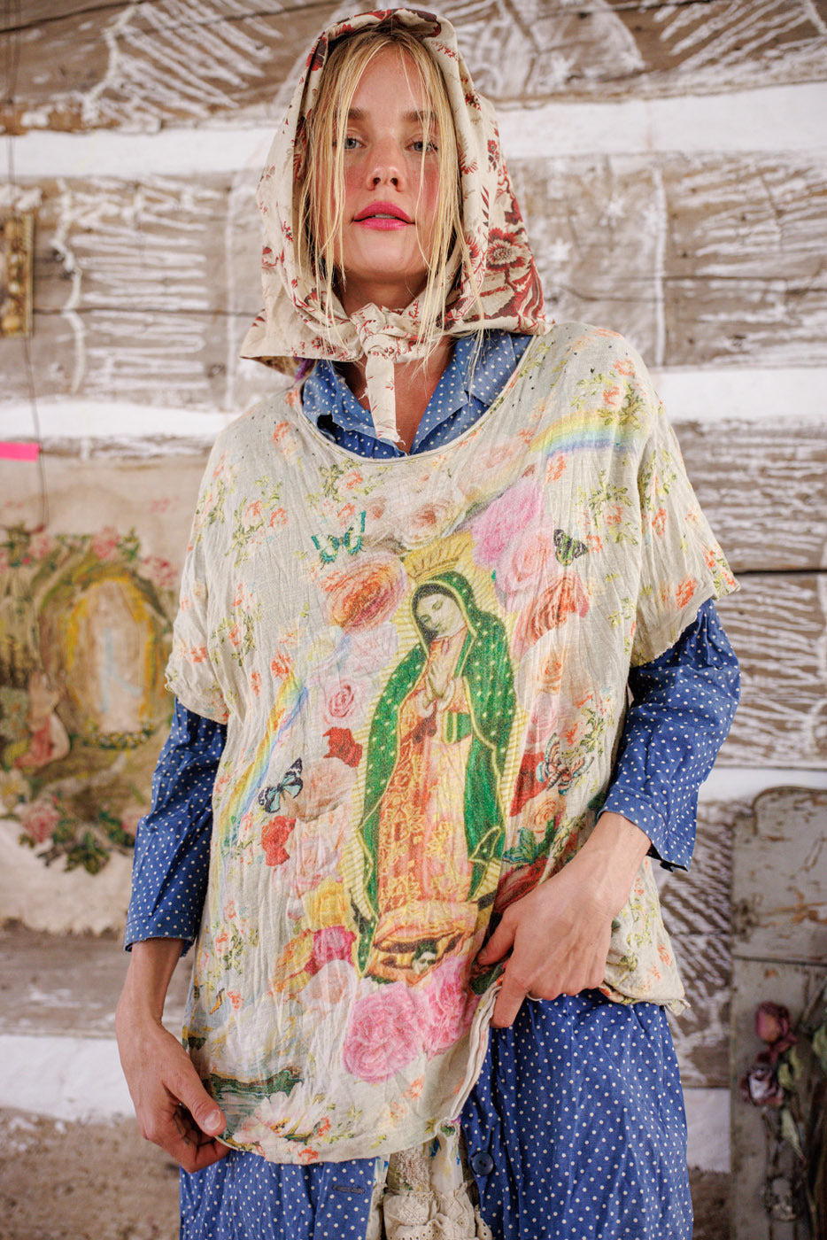 Mary Spiritual Rose Tee San Miguel Magnolia Pearl