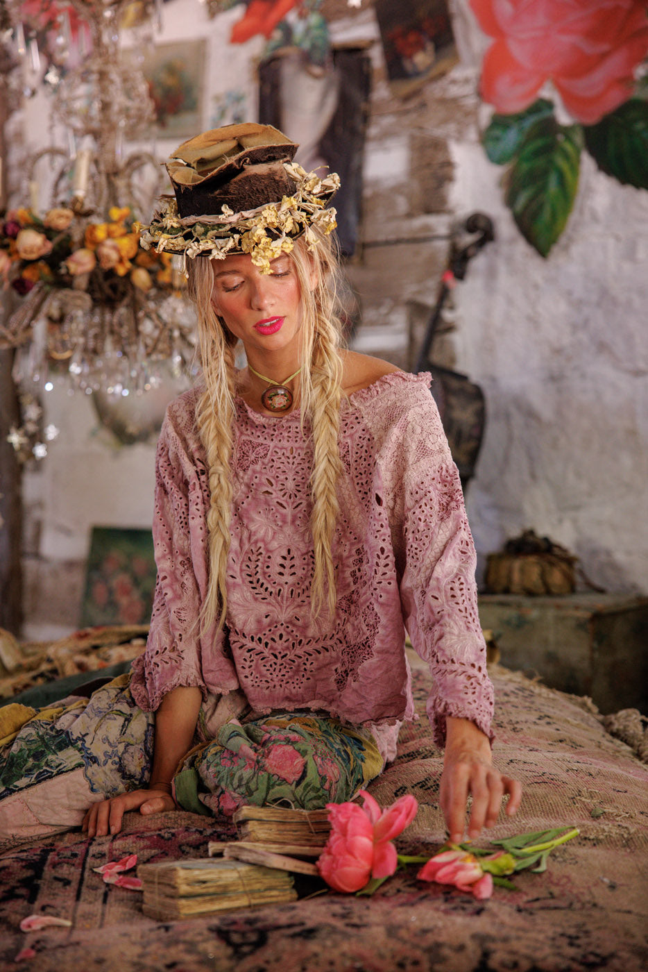 חולצת Eyelet Adelise 