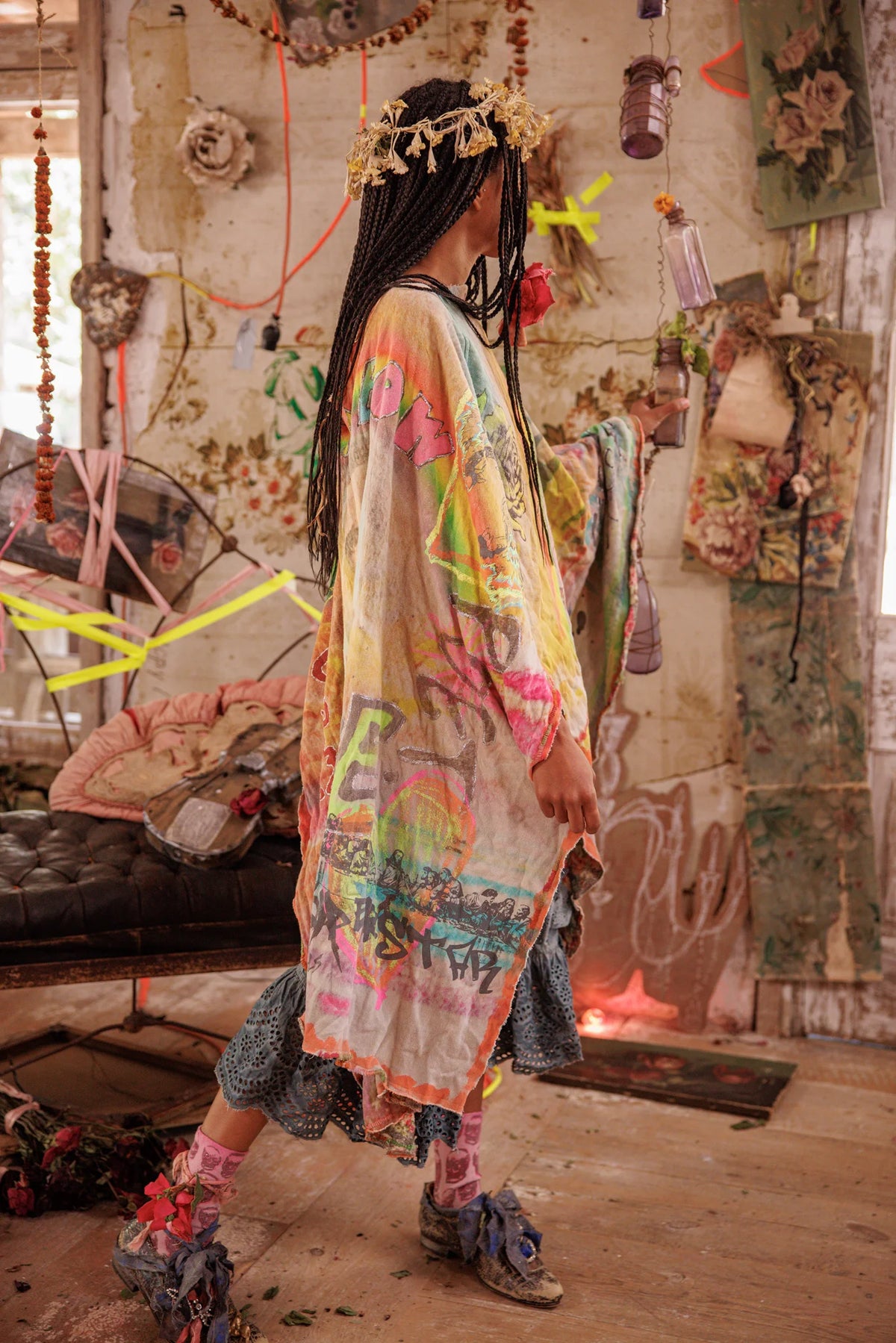 Rainbow Corazon Poncho Ingen 