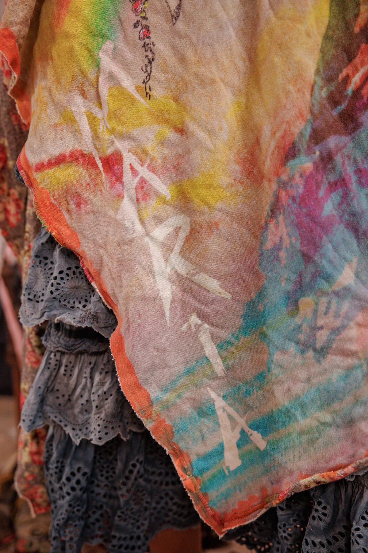 Rainbow Corazon Poncho Ingen 