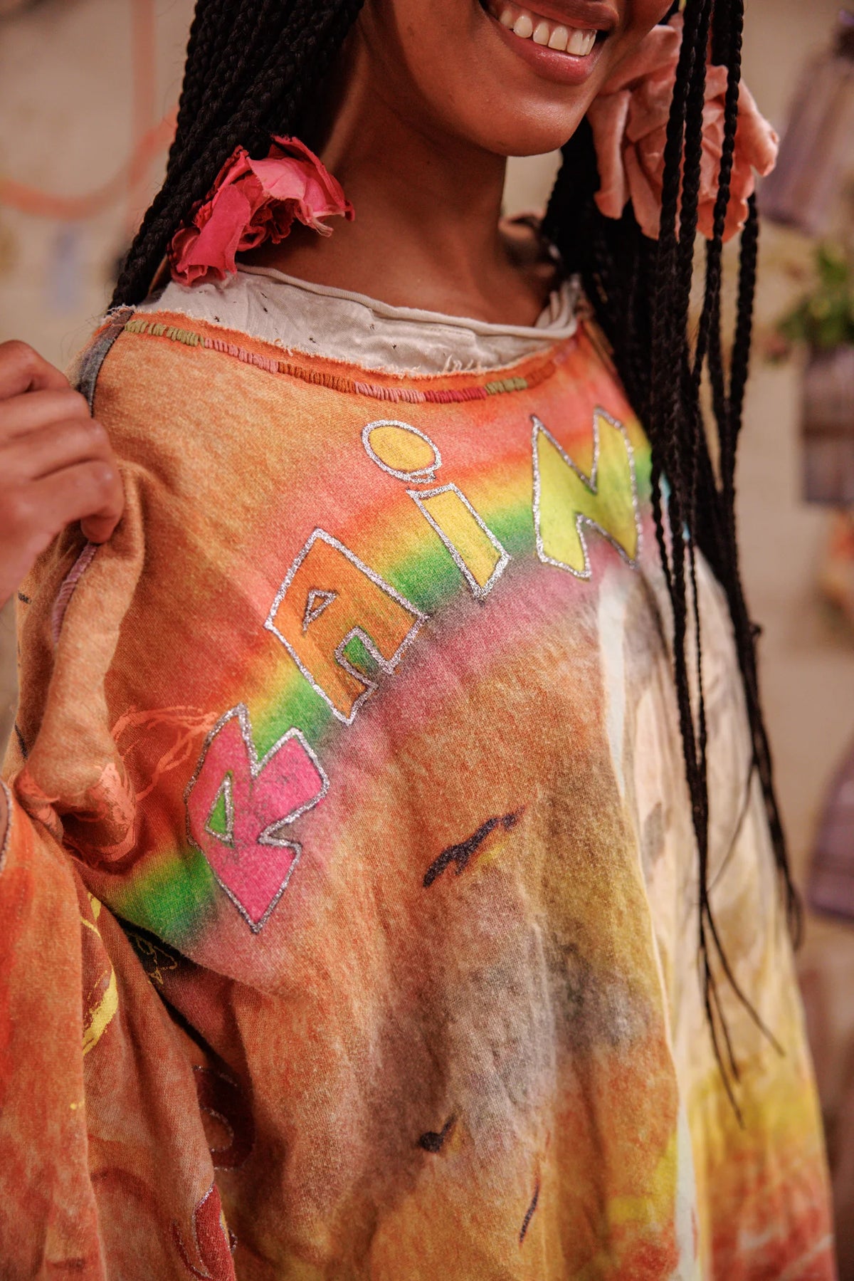 Rainbow Corazon Poncho Ingen 