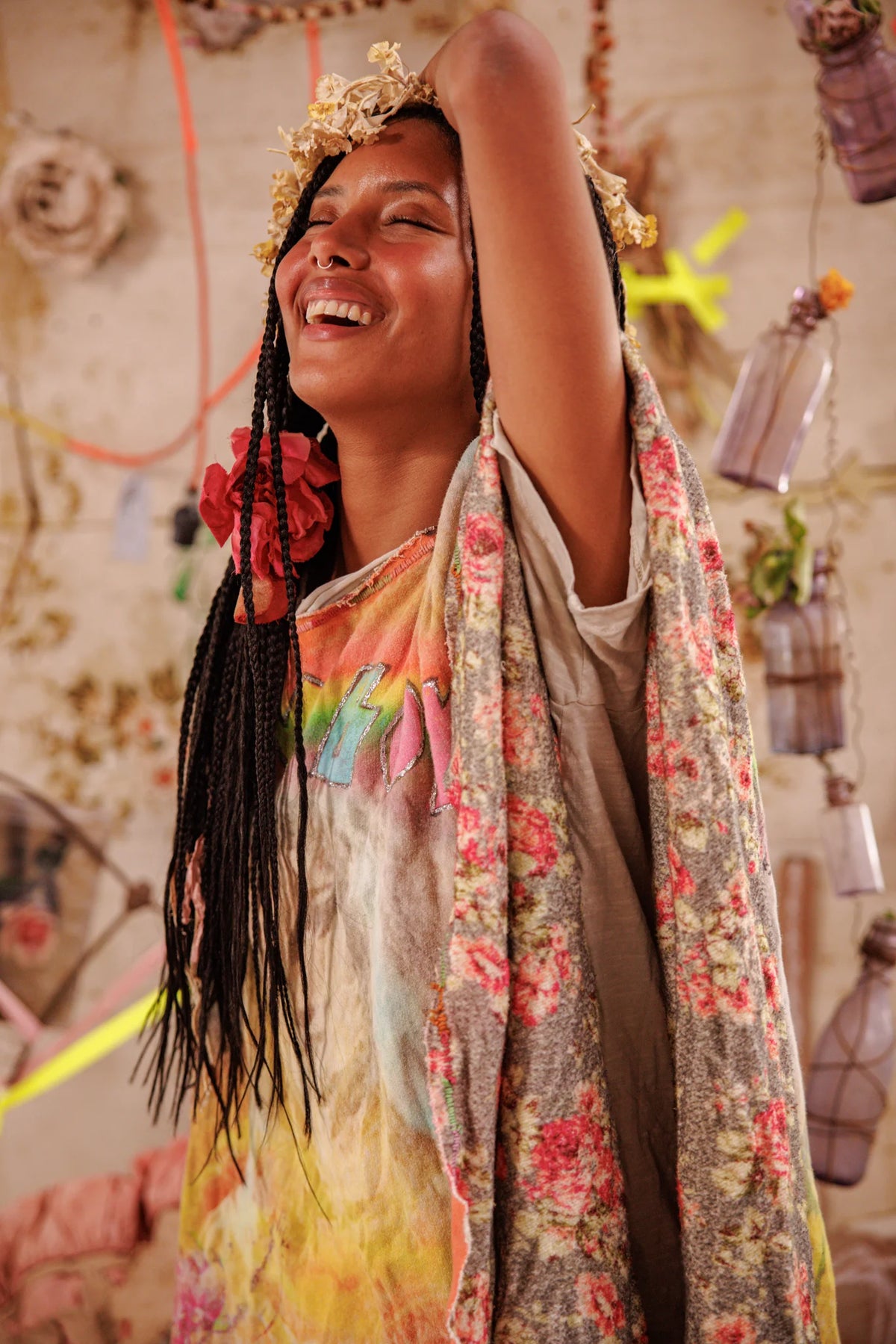 Rainbow Corazon Poncho Ingen 