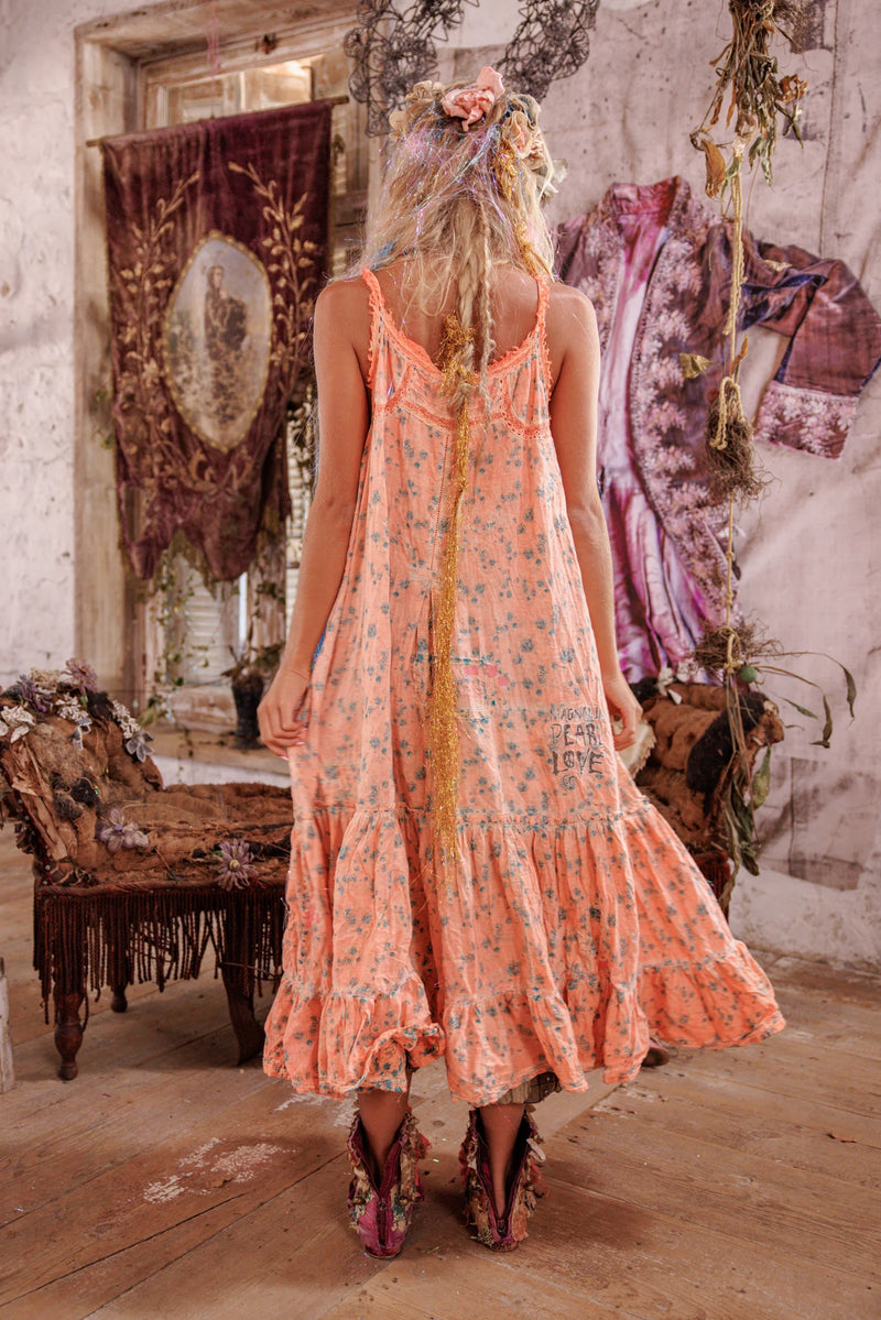 Blomstret Clementine Lagdelt Slip Kjole FawnLily  - Image 13