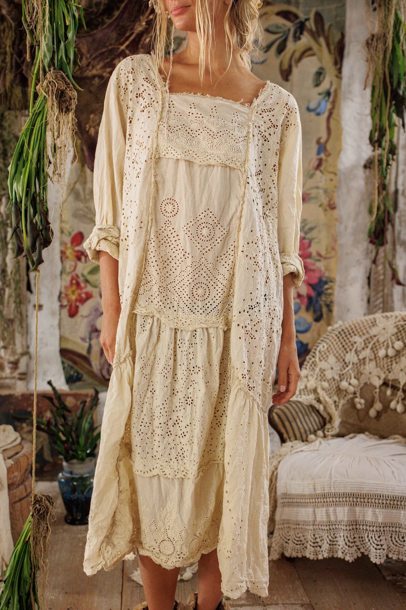 Eyelet Patchwork Helenia Dress – Magnolia Pearl Clothing