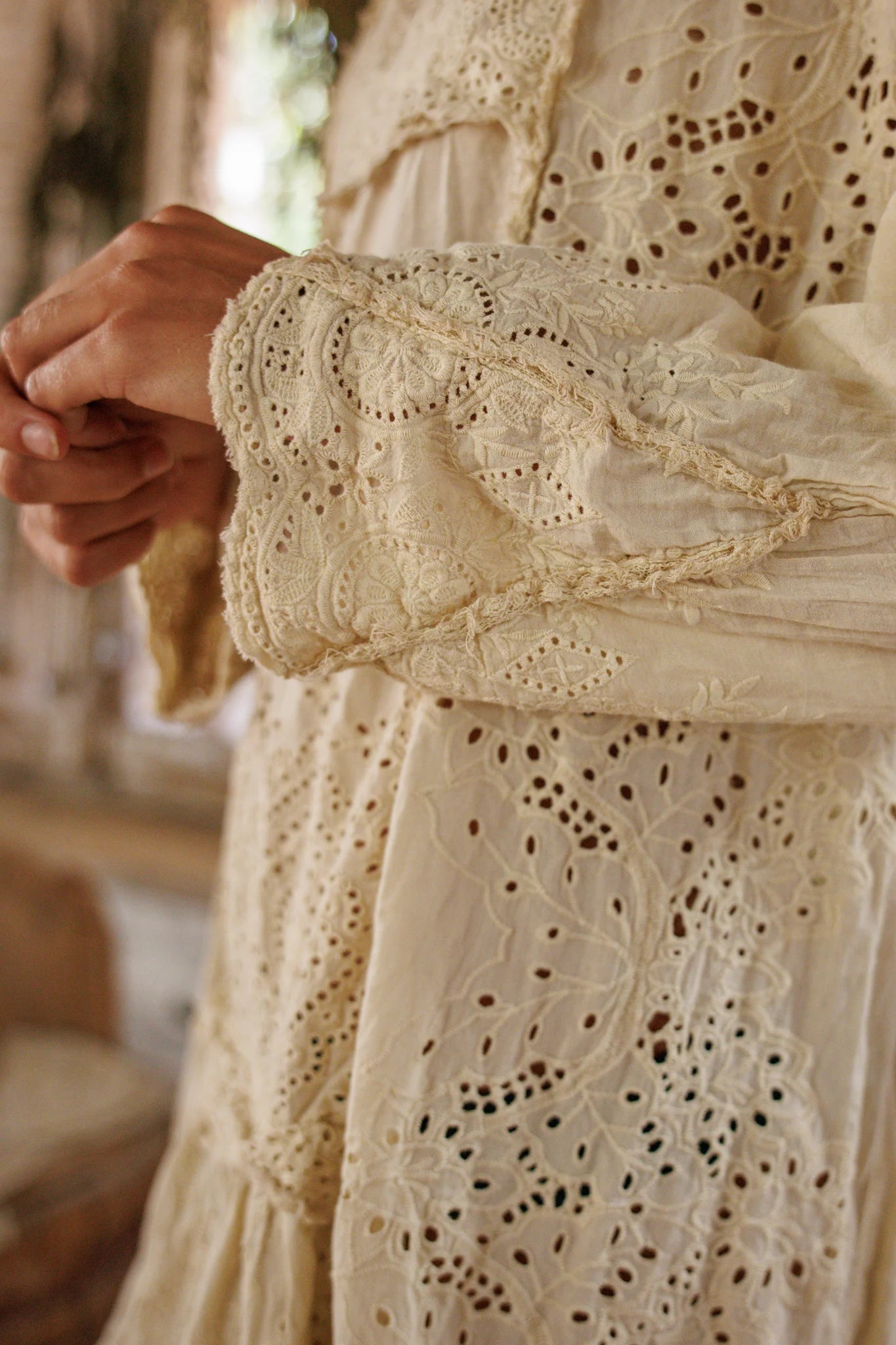 Eyelet Patchwork Helenia Dress  Magnolia Pearl Clothing