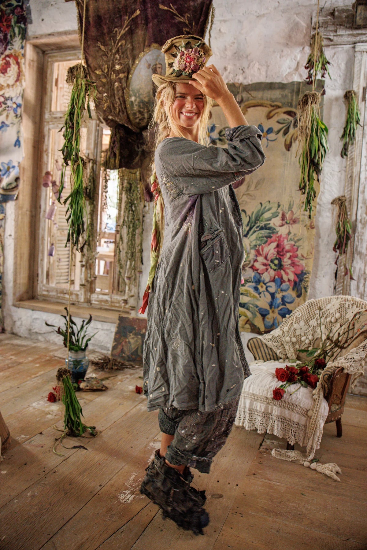 Leni Coat with Paint