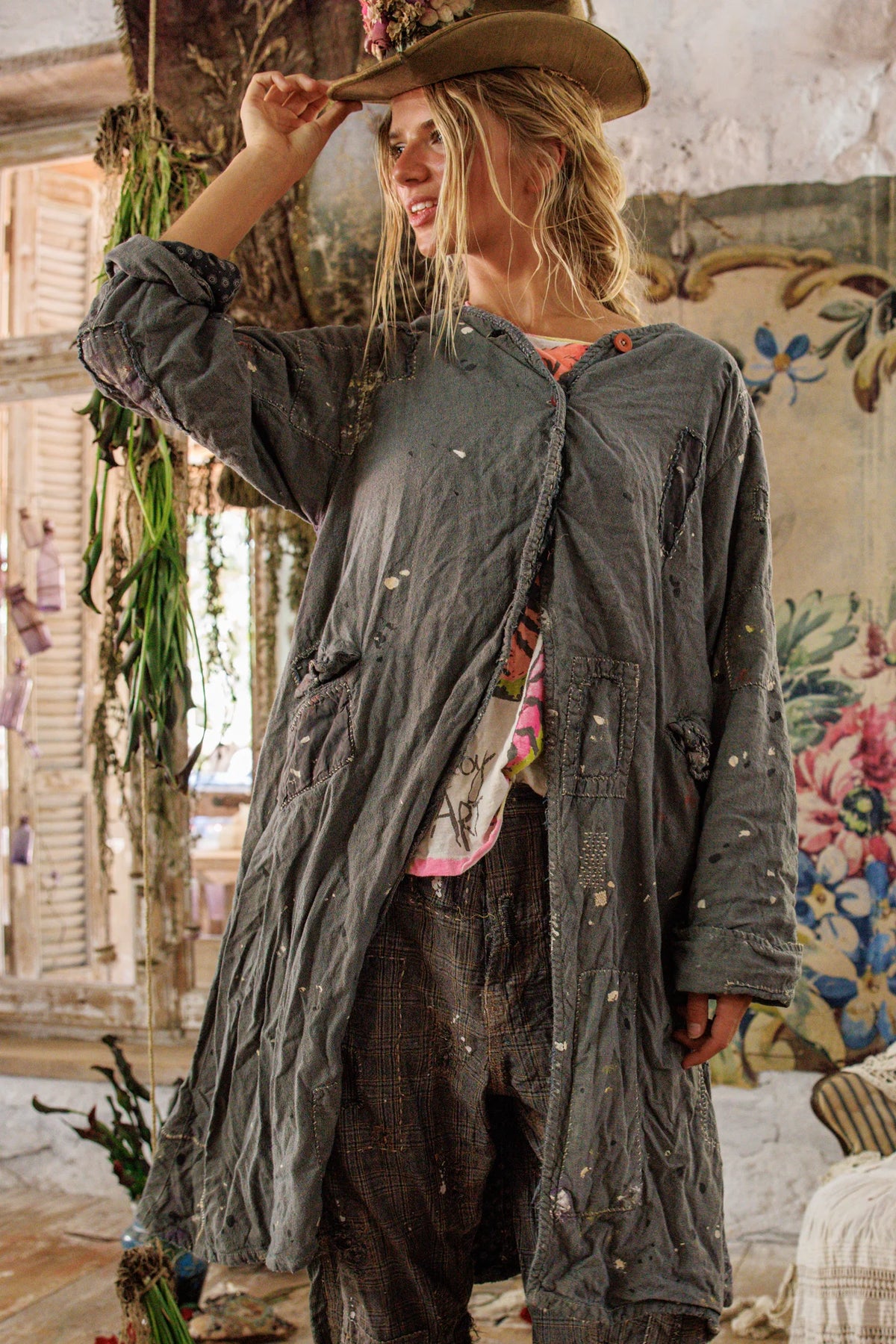 Leni Coat with Paint