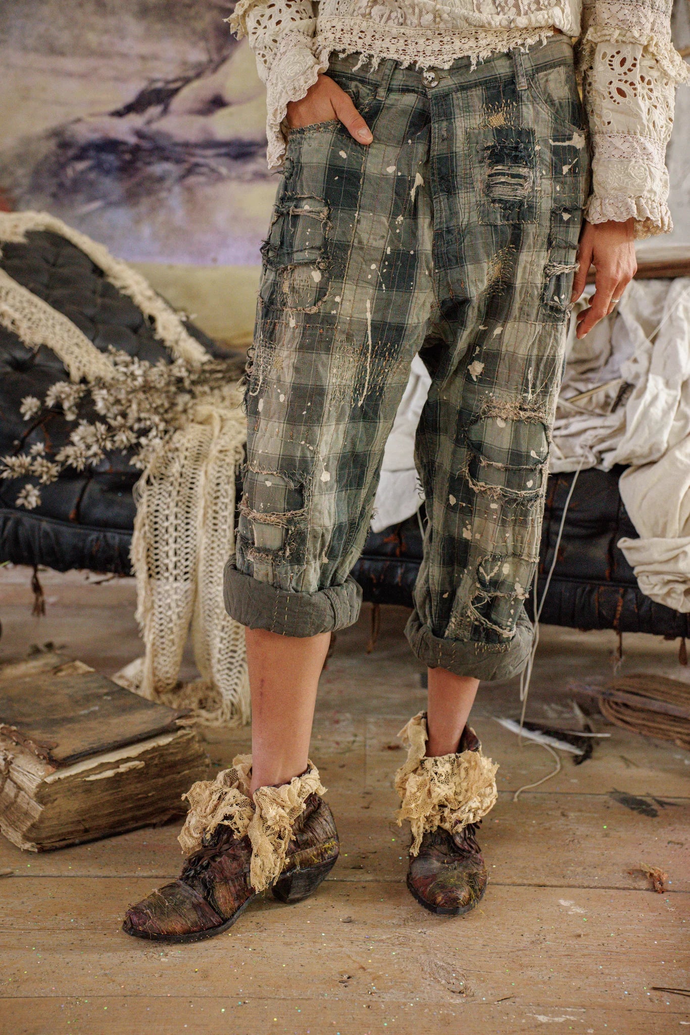 Patchwork Miner Pants – Magnolia Pearl Clothing