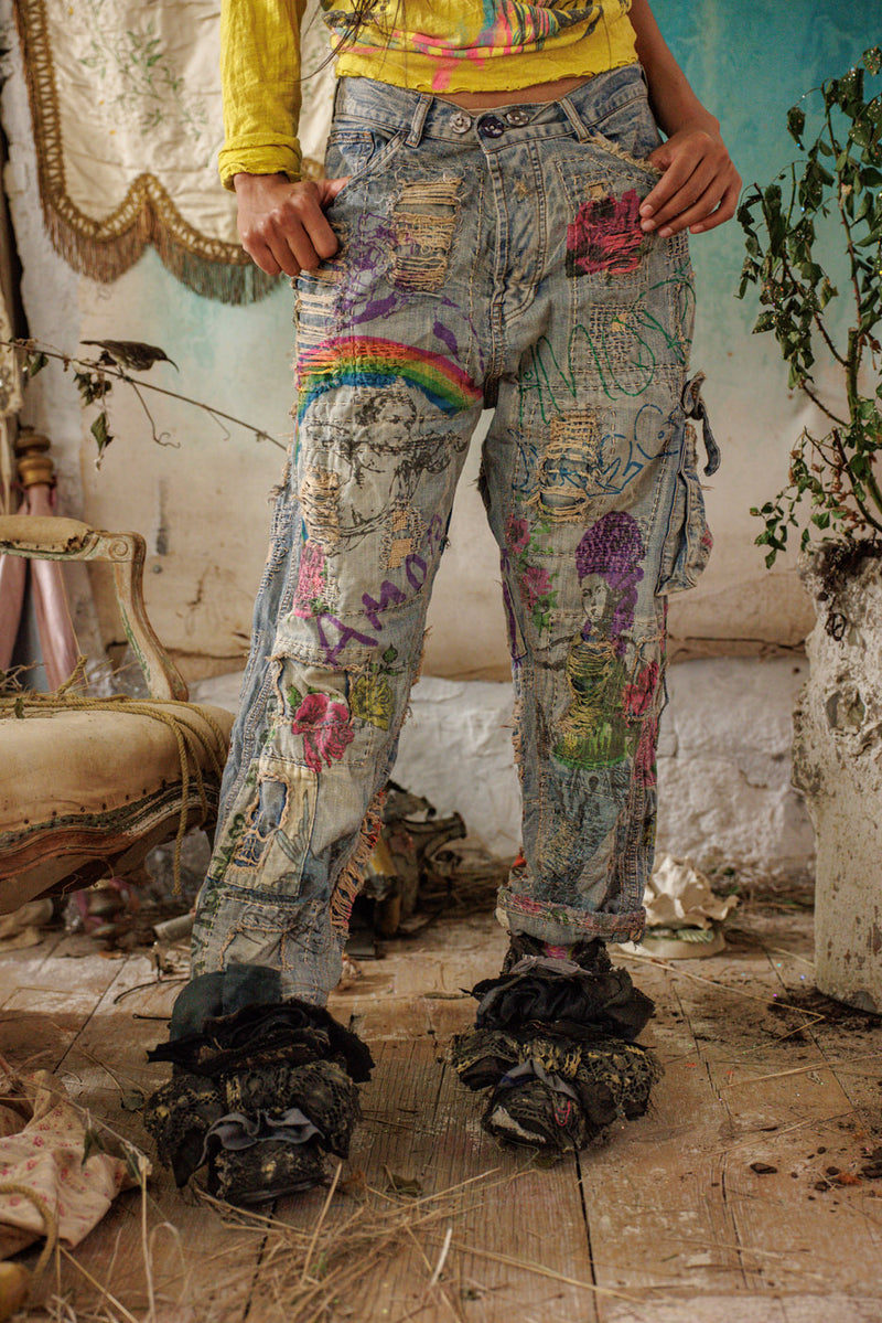 Jeans Dreamer Amore Arcobaleno Indigo Sbiadito  - Image 3