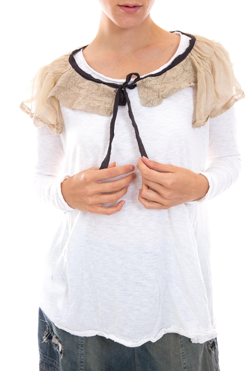 Devan Shoulder Drape Jabot - Magnolia Pearl Clothing